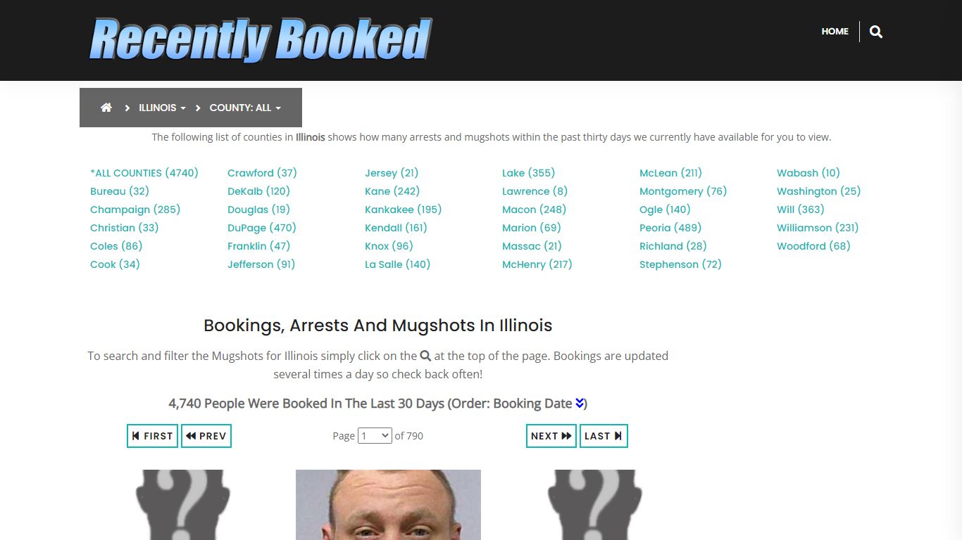 Recent bookings, Arrests, Mugshots in Illinois - Recently Booked